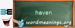 WordMeaning blackboard for haven